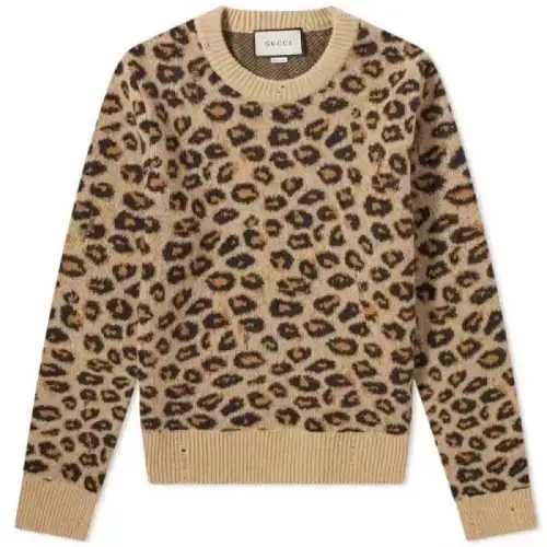 GUCCI Sweaters Men's Coffee Crew Neck Moderate