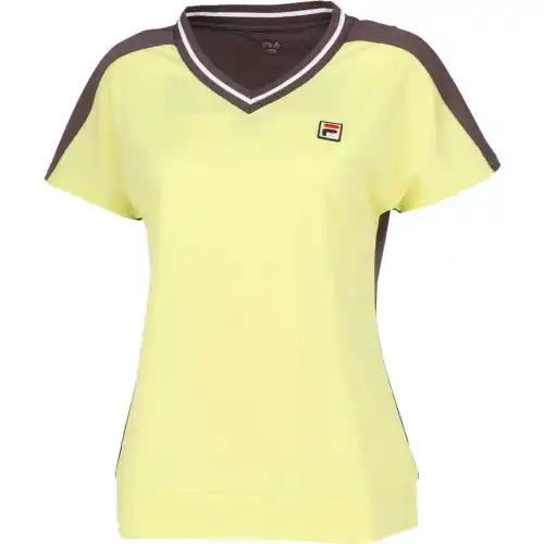 FILA Tennis Tops Women's Yellow V Neck Moderate