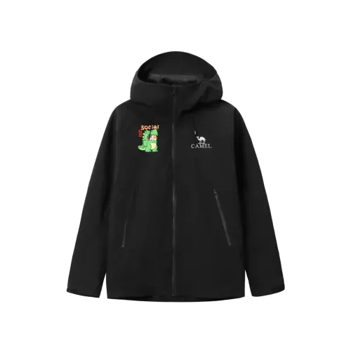 Uniform, amber universal dinosaur with hood with zipper, travel waterproof windproof keep warm jacket for men and women, custom-made, graffiti