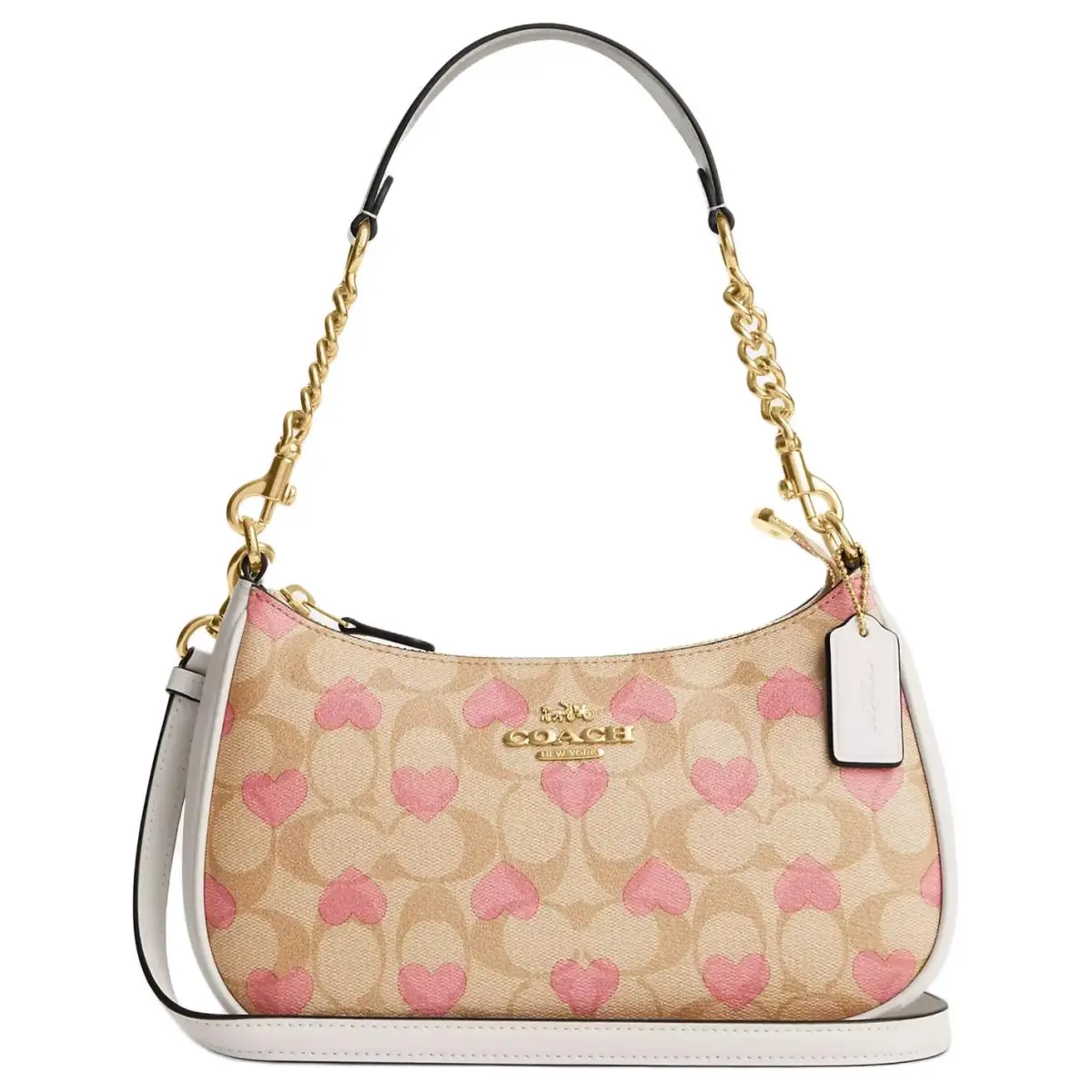 COACH PVC With Skin Shoulder Bag, Crossbody Bag, Shoulder Bag Medium Women's Light Khaki