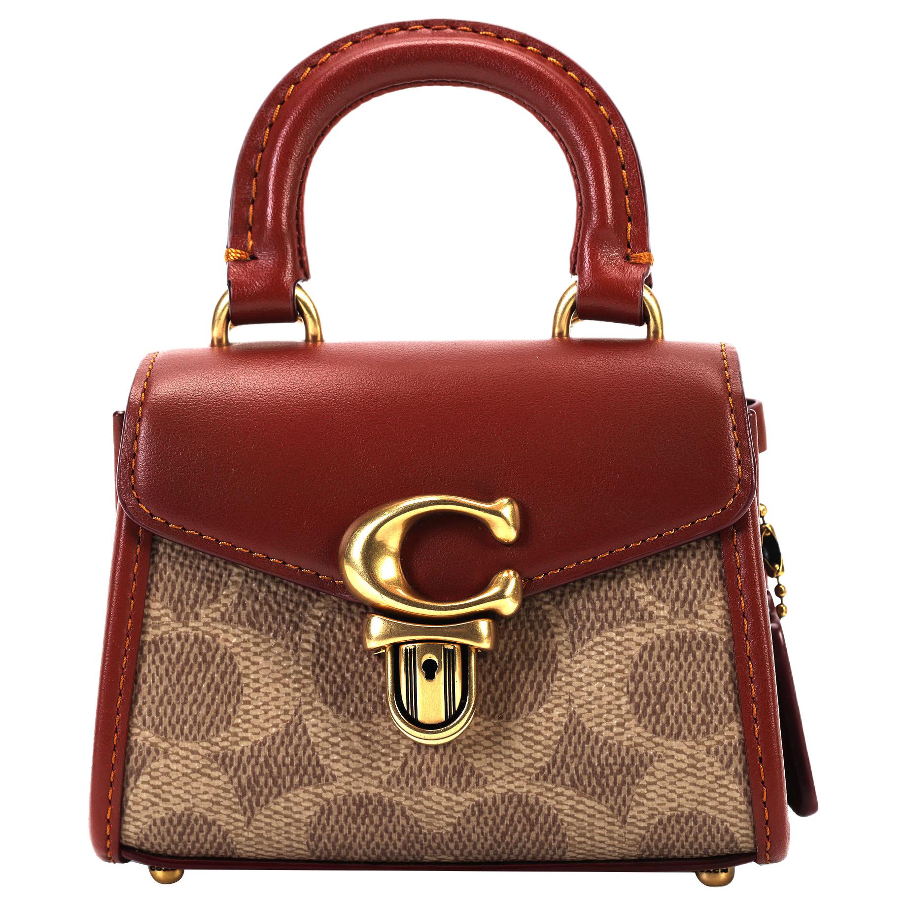 Женская сумка COACH Sammy 12 (хаки-коричневая)