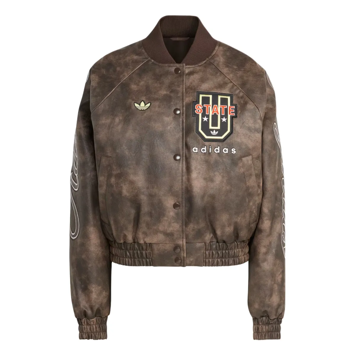 Adidas Originals Athl Dept Vintage Faux Leather Jacket