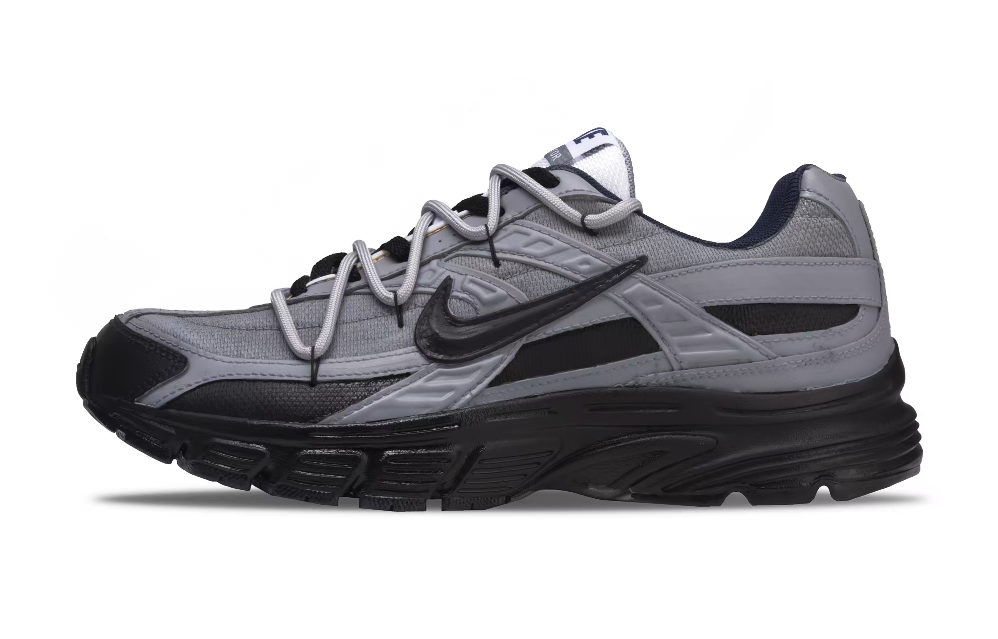 Nike Initiator Cow Split Leather Cushioning Low top Casual Running Shoes Unisex Black Gray