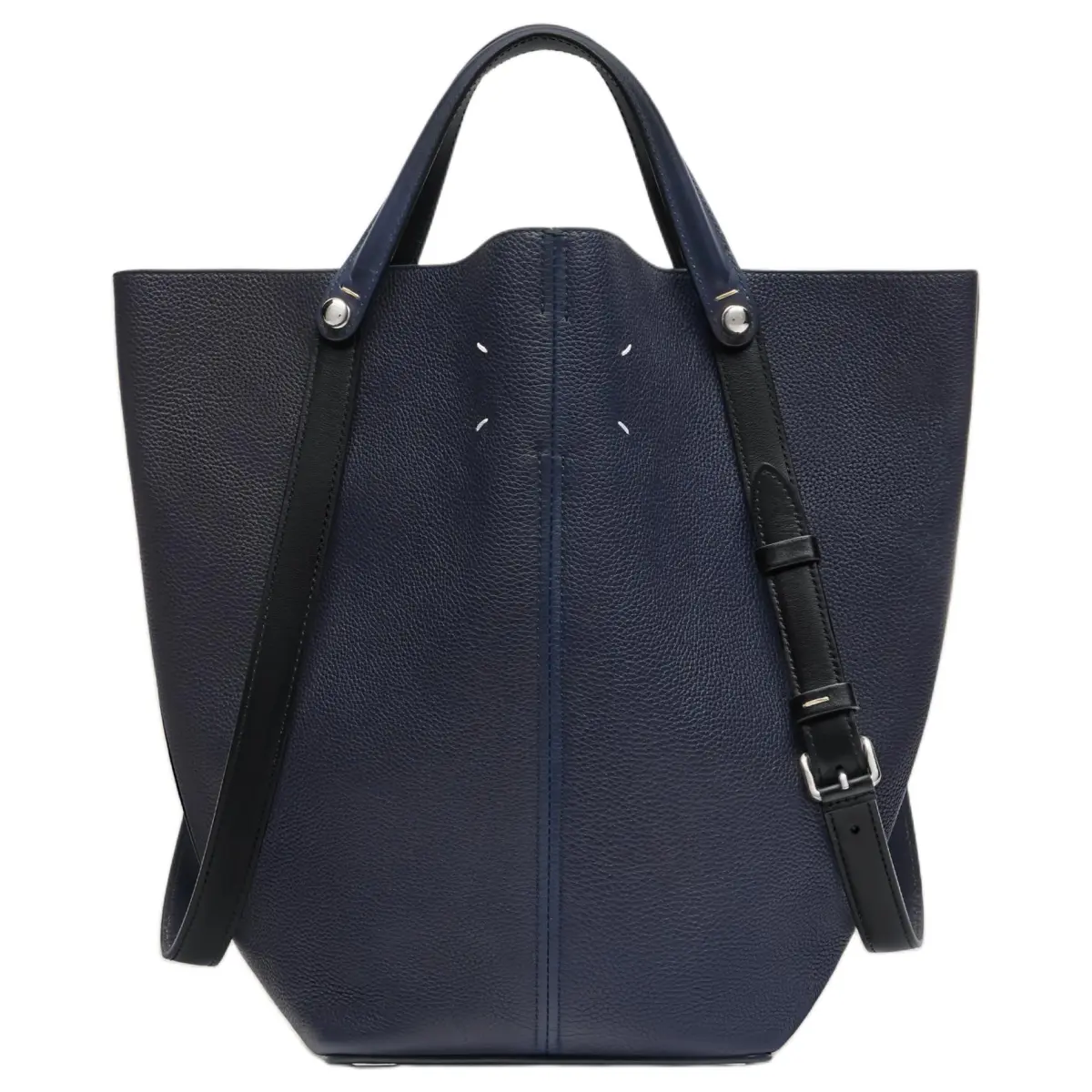 Maison Margiela Calfskin Handbag Medium Women's Dark Blue