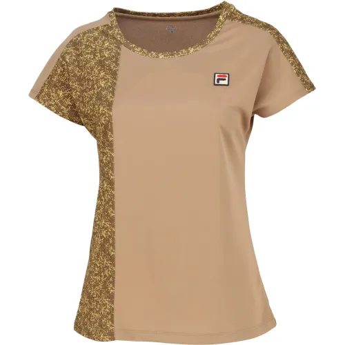 FILA Tennis Tops Women's Brown Crew Neck Moderate