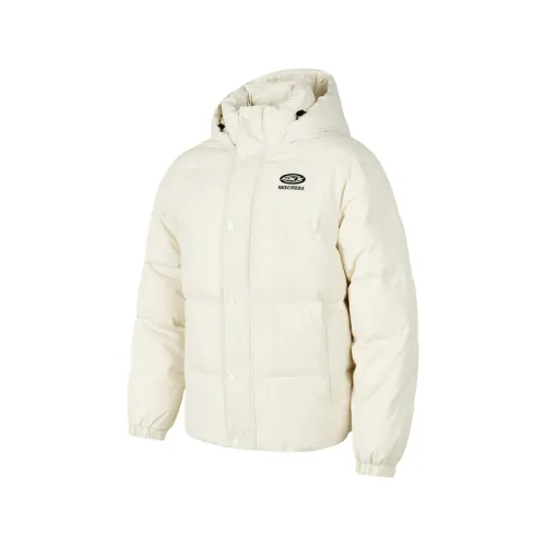 Skechers Down Jacket Unisex Pearl Beige White