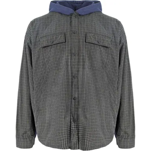 Balenciaga Checked Hooded Shirt