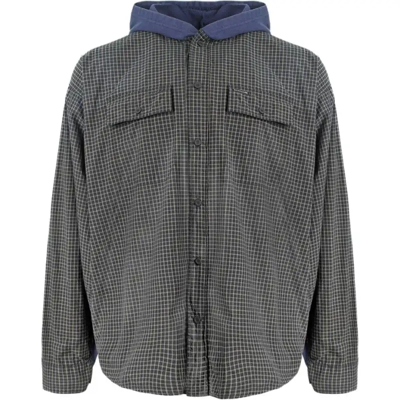 Balenciaga Checked Hooded Shirt