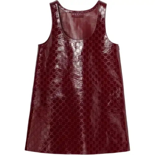 Gucci Gg Embossed Sleeveless Mini Dress