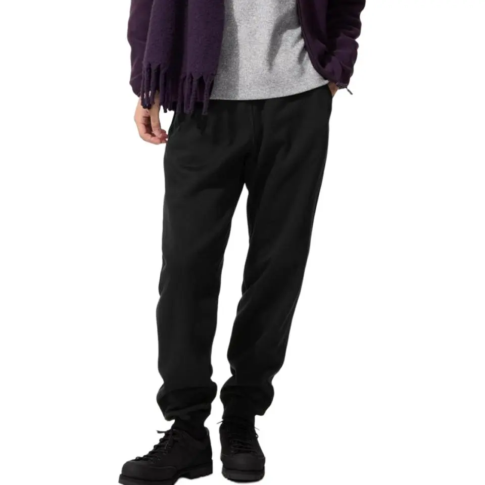 UNIQLO Comfortable, Versatile, Solid Color, Fashion, Mid Rise, Fleece Lined Knitted Sweatpants Men's