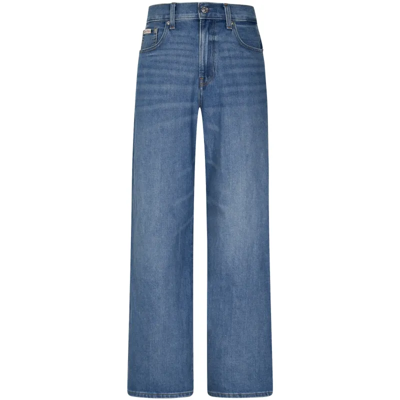 Calvin Klein Jeans Women's 2J6-Denim Blue Moderate Wide Leg Pants