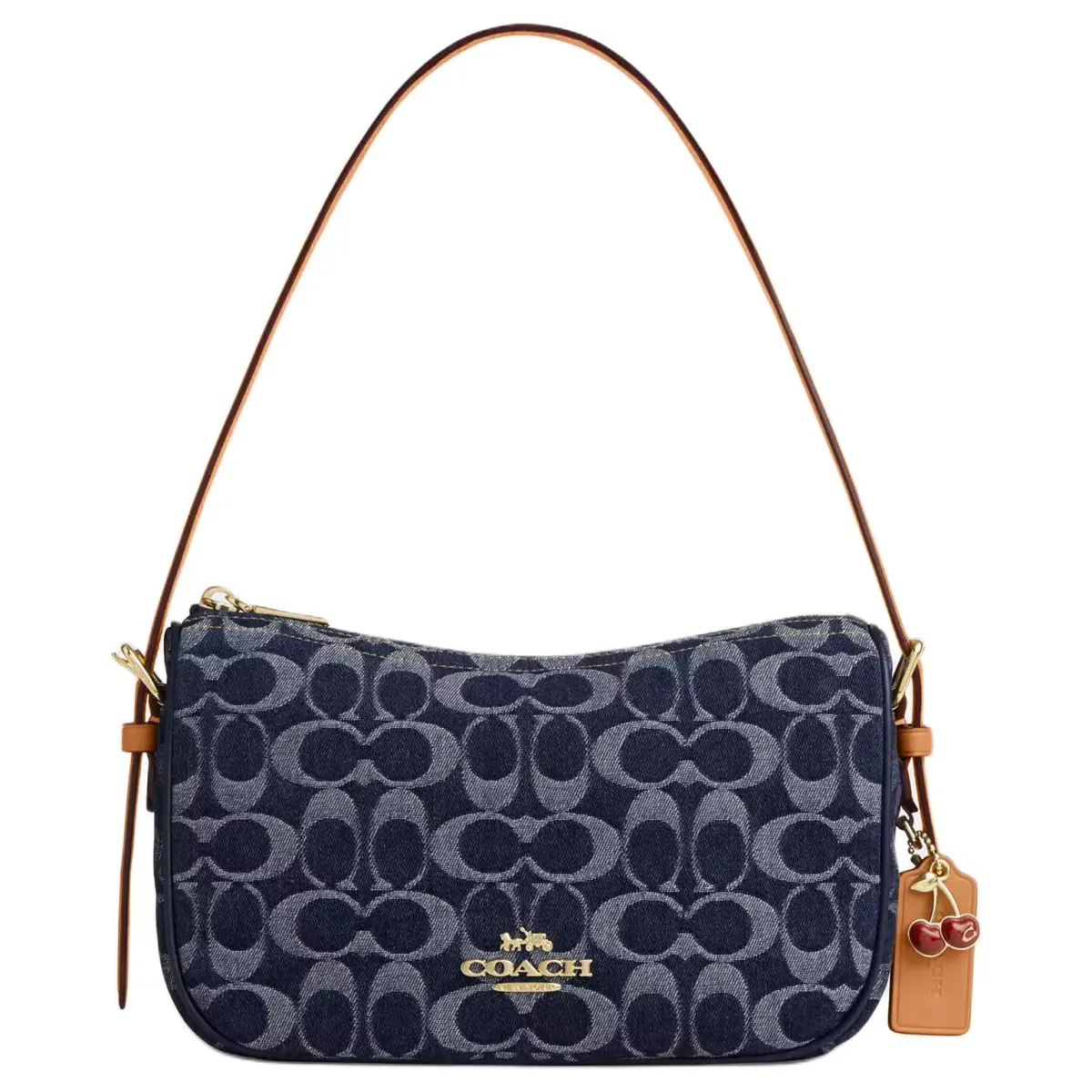 COACH Kailey Fabric Shoulder Bag Medium Women's Denim Blue