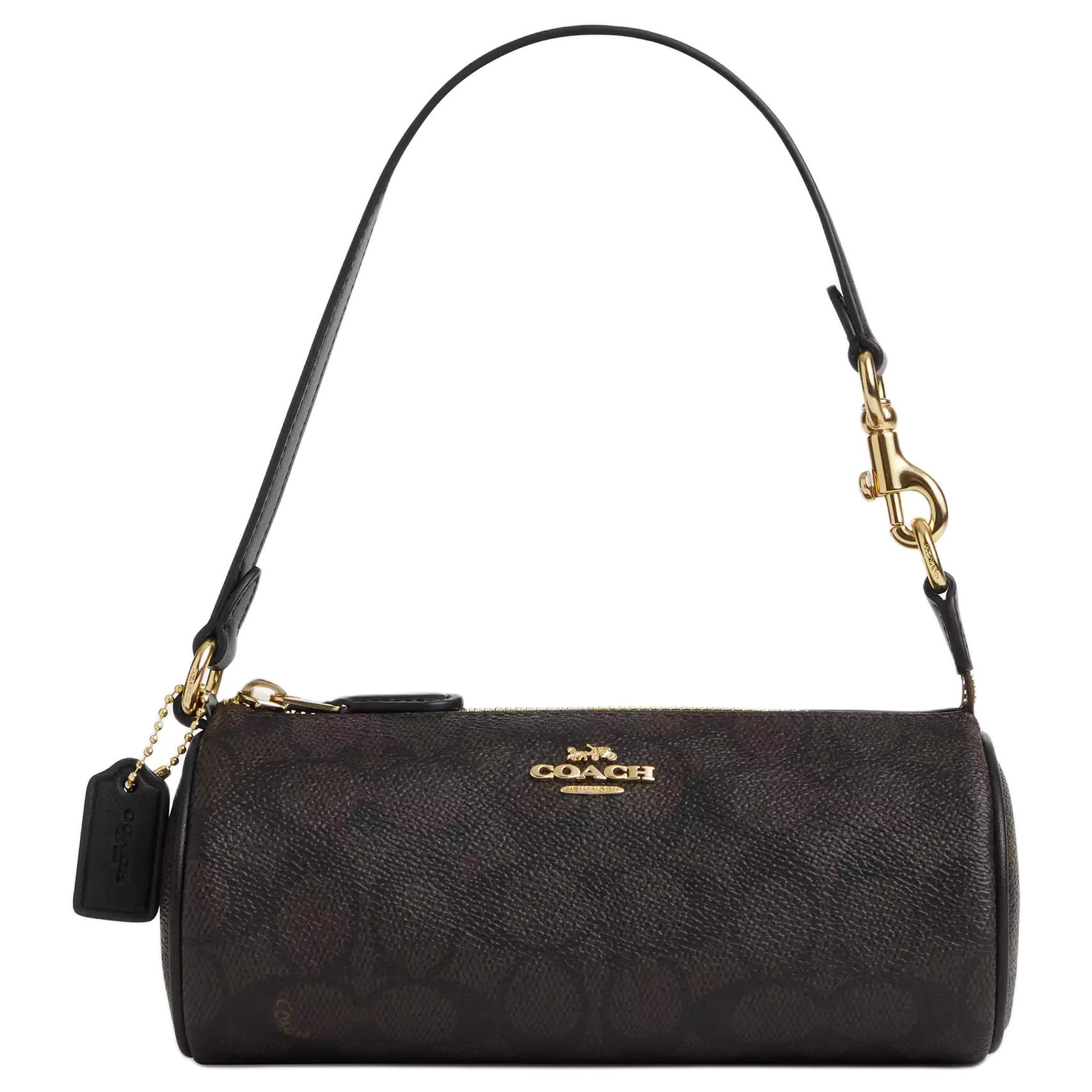 Женская сумка COACH Nolita 20 (темно-коричневая)