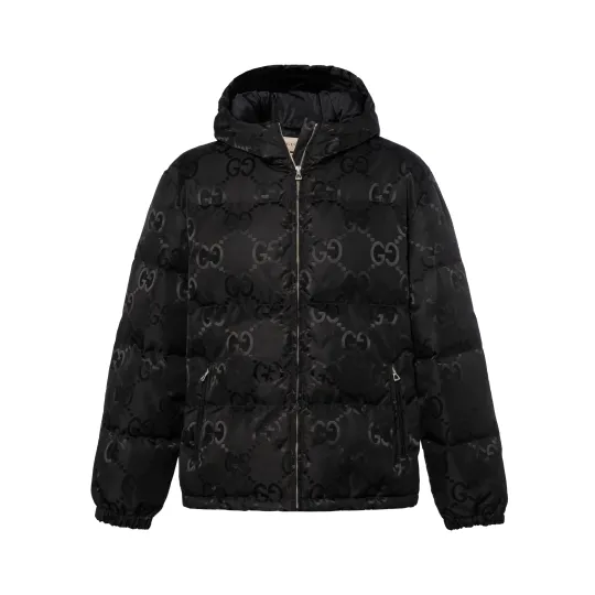 GUCCI Jumbo Gg Nylon Canvas Goose Down Jacket