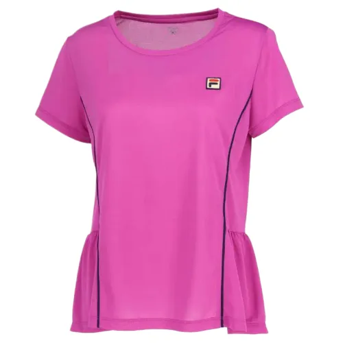 FILA Tennis Tops Women's Brick Red Crew Neck