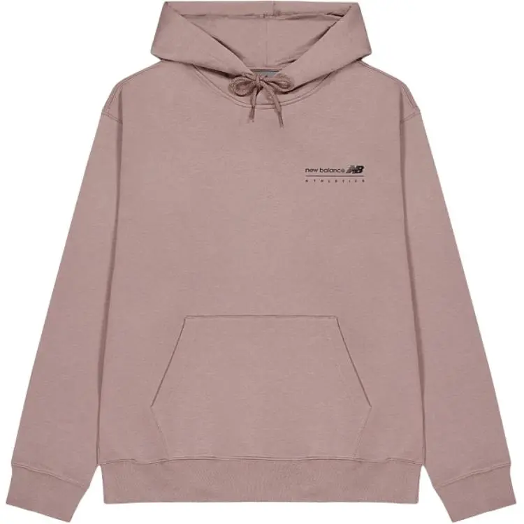 New Balance Loose Fit Hooded Minimalist Style Comfortable Pullover Fleece Lined Sweatshirt Men's