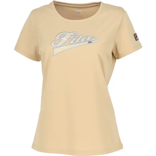 FILA Tennis Tops Women's Light Umber Crew Neck Moderate