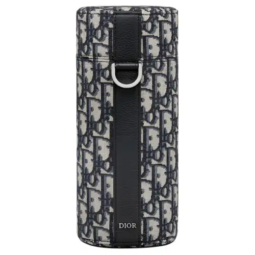 DIOR Cow Leather Cylinder Bag, Bottle Bag, Crossbody Bag, Shoulder Bag Unisex Blue/Black