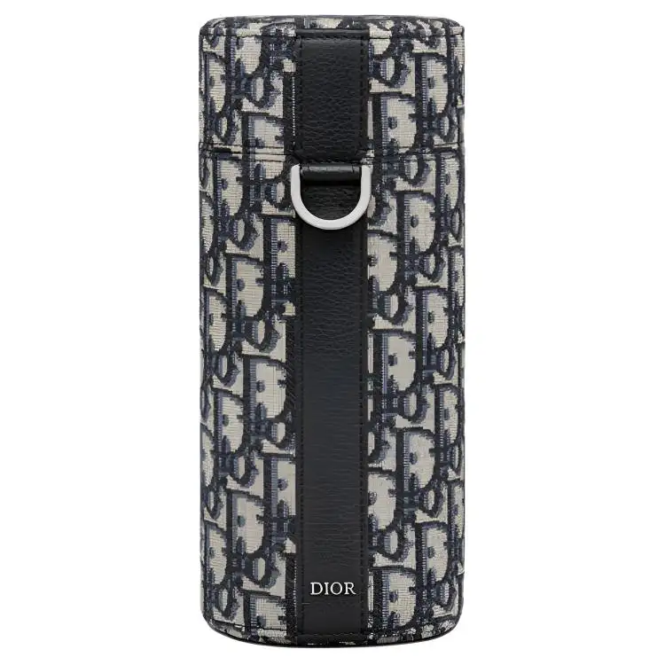DIOR Cow Leather Cylinder Bag, Bottle Bag, Crossbody Bag, Shoulder Bag Unisex Blue/Black