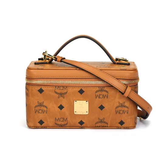 MCM Leather Makeup Bag, Shoulder Bag, Crossbody Bag, Handbag Women's Brown