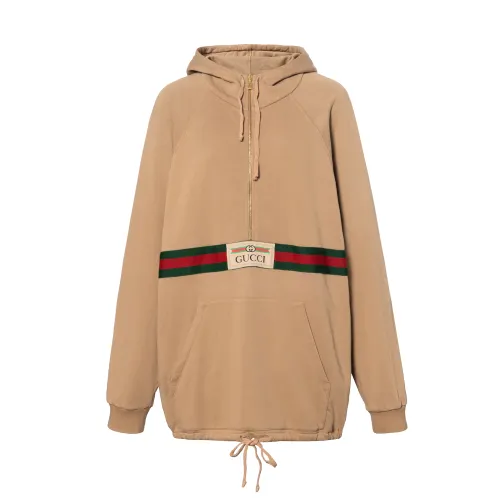 GUCCI Web-stripe Cotton Hoodie
