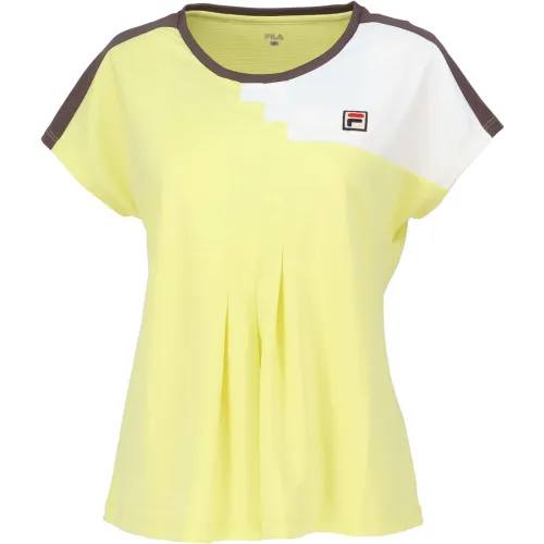 FILA Tennis Tops Women's Yellow Crew Neck