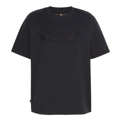 Timberland T Shirts Men's Black Crew Neck Moderate