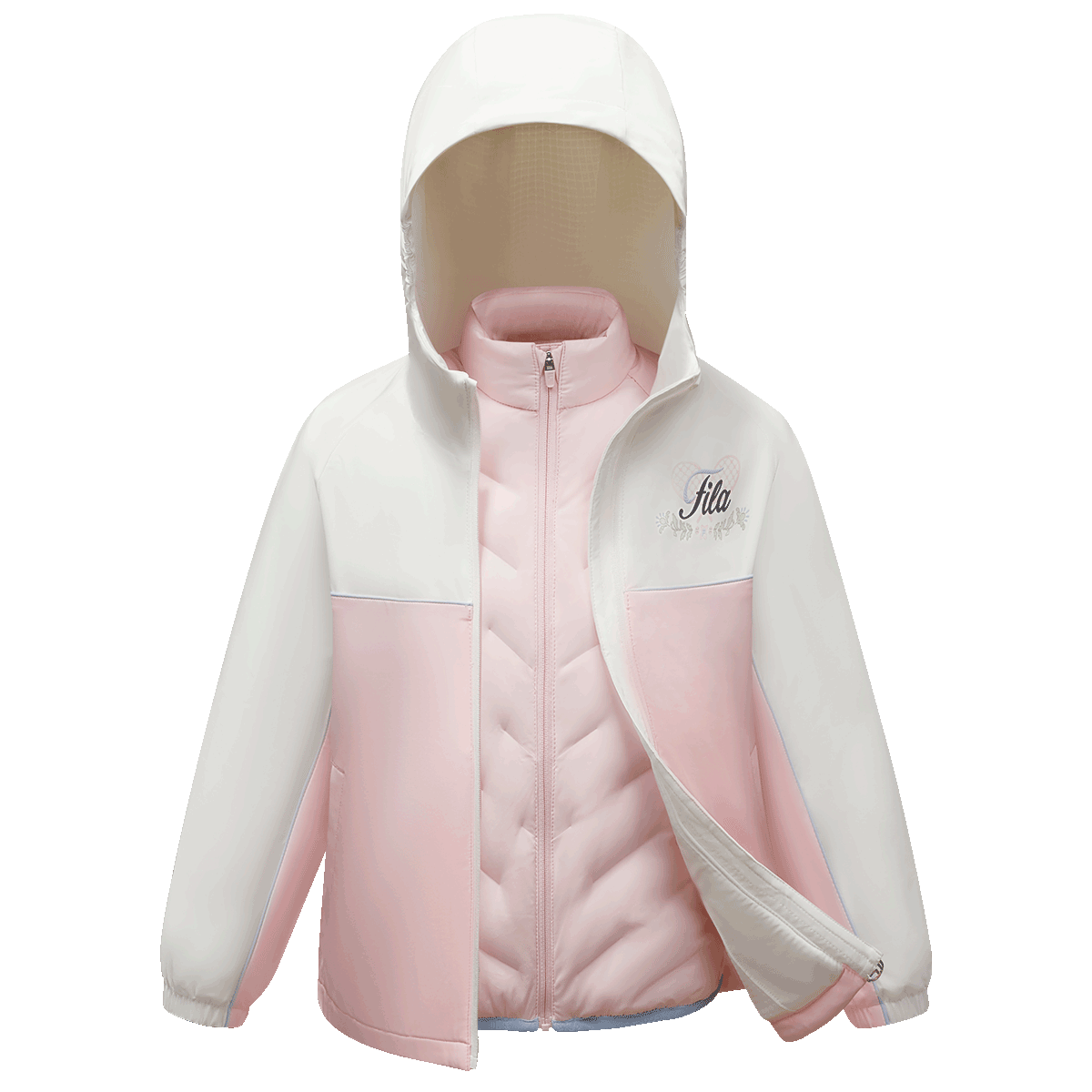 Пуховик Fila KIDS (сине-белый) — фото 2