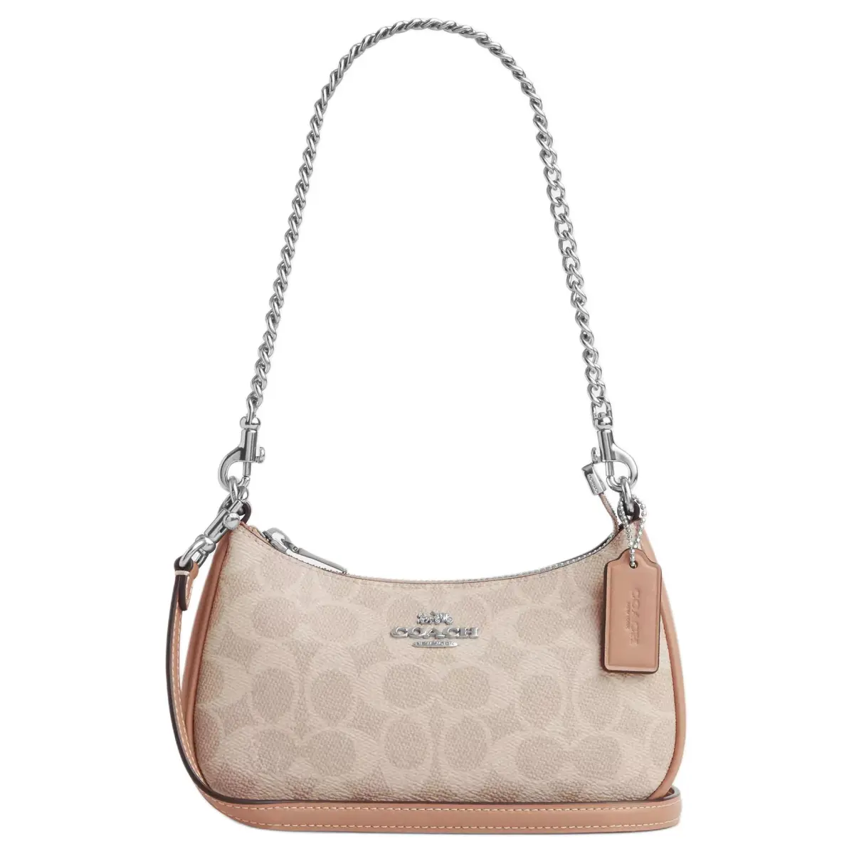 COACH Teri Artificial Leather With Recycled Leather Crossbody Bag, Shoulder Bag Small Women's Milk Tea