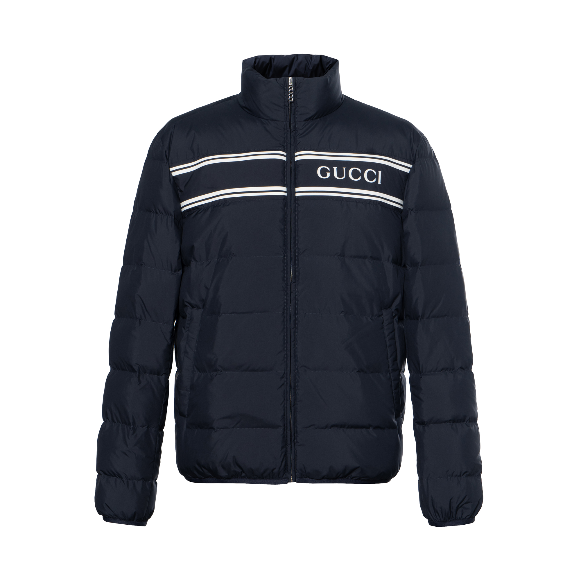 Мужская куртка Gucci Altitude Logo (темно-синяя)
