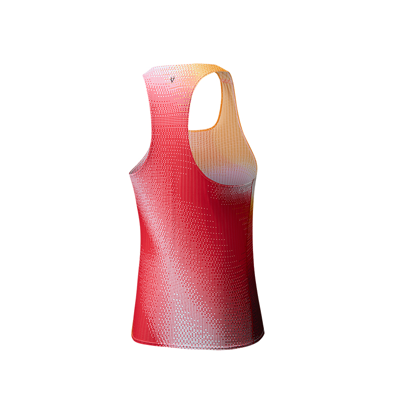 ANTA Running Tank Tops Men’s Neon Bright Red Crew Neck Thin
