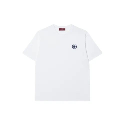GUCCI Logo Embroidered Crewneck T Shirt