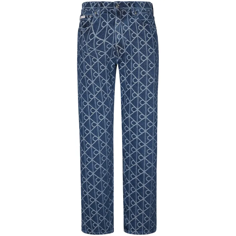 Calvin Klein Straight Fit Jeans Men's 0RM-Denim Blue Moderate Straight Fit Pants