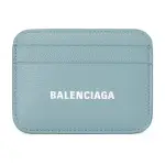 Balenciaga Luggage Collection Grained Calfskin Card Holder Card Holder Women's Blue And White