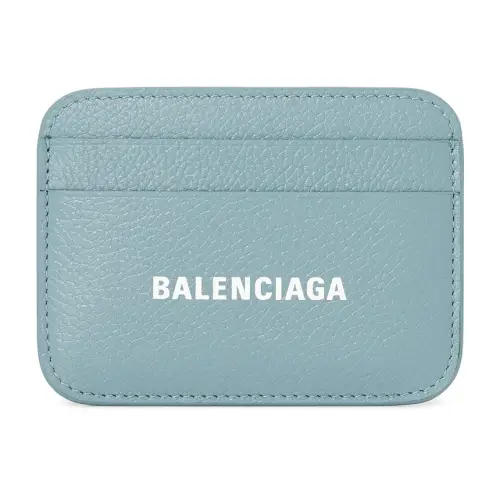 Balenciaga Luggage Collection Grained Calfskin Card Holder Card Holder Women's Blue And White