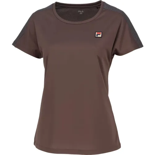 FILA Tennis Tops Women's Brown Crew Neck