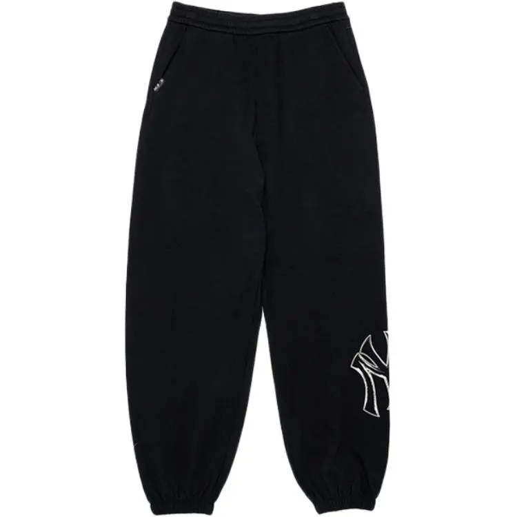 MLB New York Yankees Comfortable Thermal Fleece Lined Elastic Cuff Casual Pants Unisex