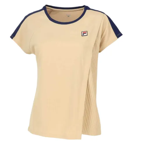FILA Tennis Tops Women's Beige Crew Neck