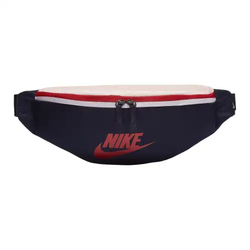 Nike Heritage Zip Closure Polyester Fanny Pack Unisex Blue Black