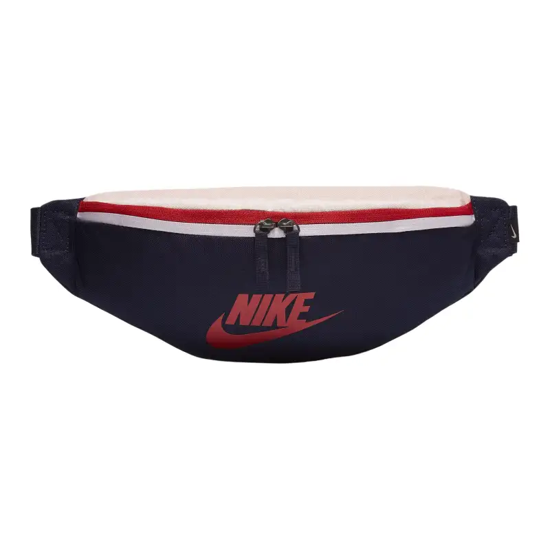 Nike Heritage Zip Closure Polyester Fanny Pack Unisex Blue Black