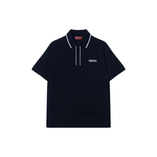 GUCCI Logo Embroidered Polo Shirt