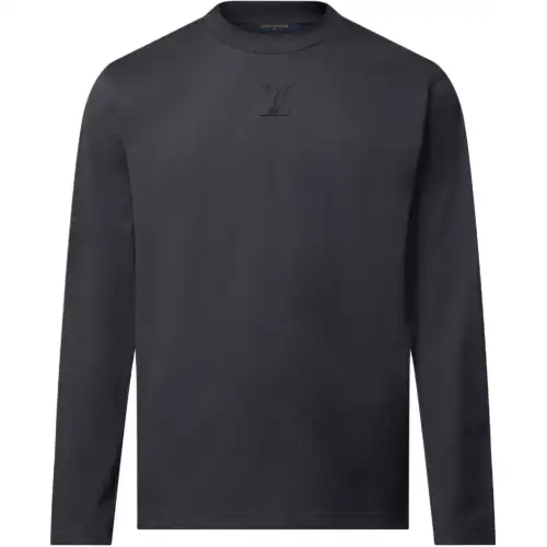 LOUIS VUITTON Embossed Lv Long Sleeved T Shirt