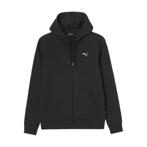 PUMA ESS+ Jackets Women's Black Hooded Fleece Lined Other