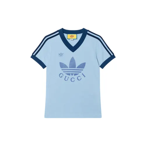 GUCCI X Adidas V Neck T Shirt