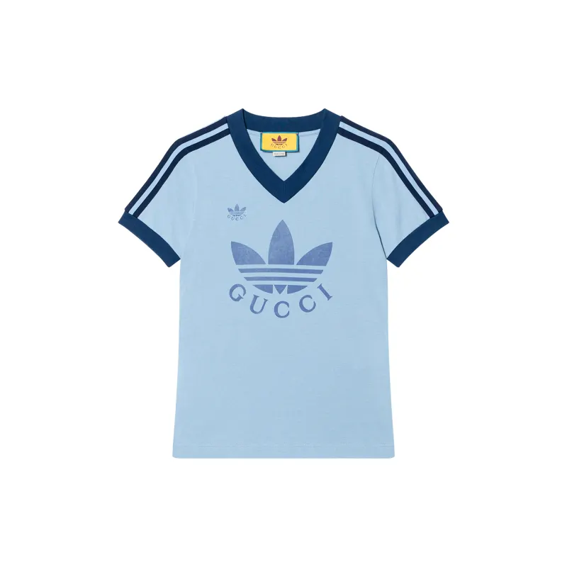 GUCCI X Adidas V Neck T Shirt