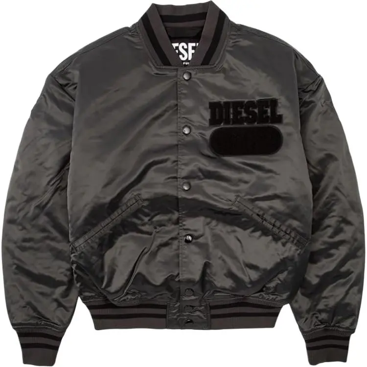 DIESEL Jackets Men's Dark Gray Baseball Collar Moderate Other