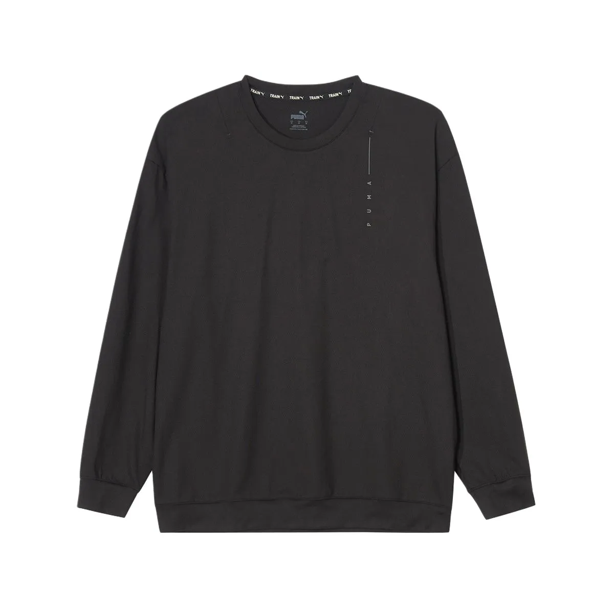 PUMA Sweatshirts Men's Black Crew Neck Moderate