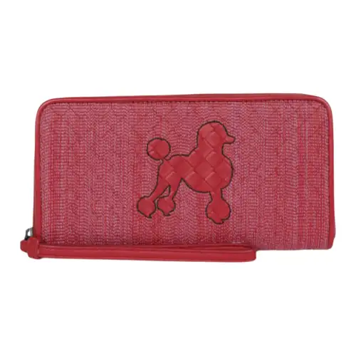 Bottega Veneta Lambskin Clutch Women's China Red