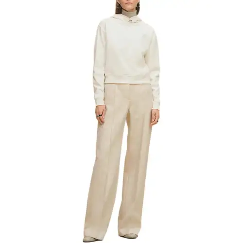 HERMES Sweatshirts Women's Beige Hooded Moderate