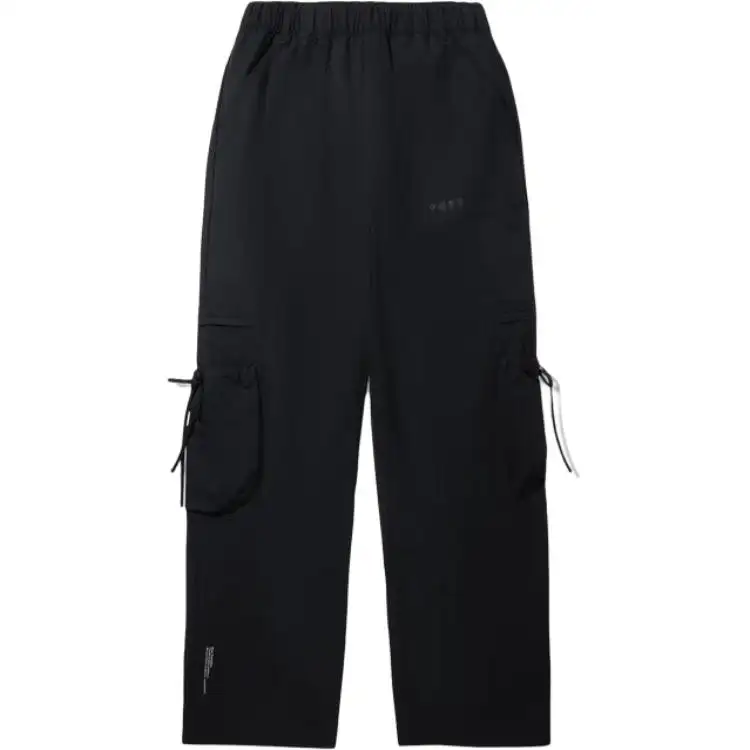 Li Ning Casual Pants Women's Caviar Black Moderate Straight Fit Pants